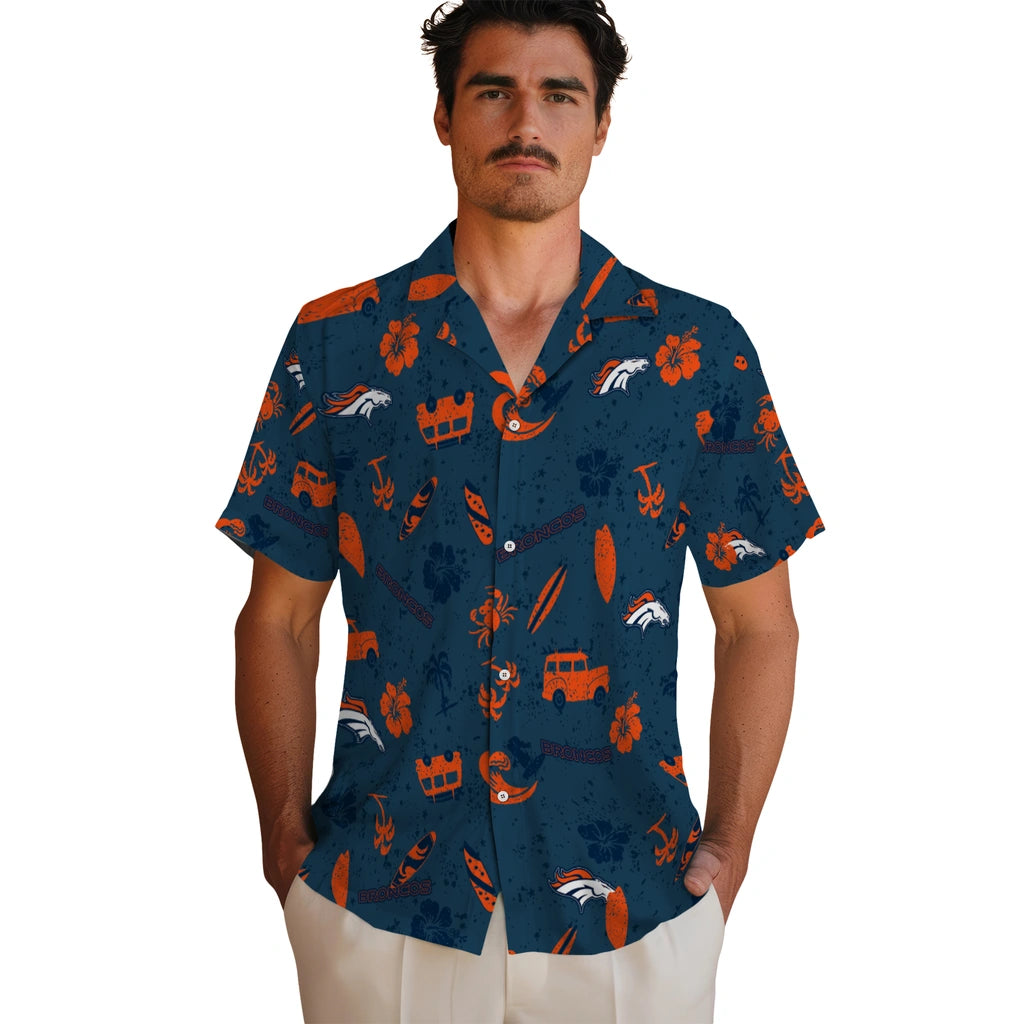 Denver Broncos Hawaiian Shirt - Beach Vibe | Moonbestprint