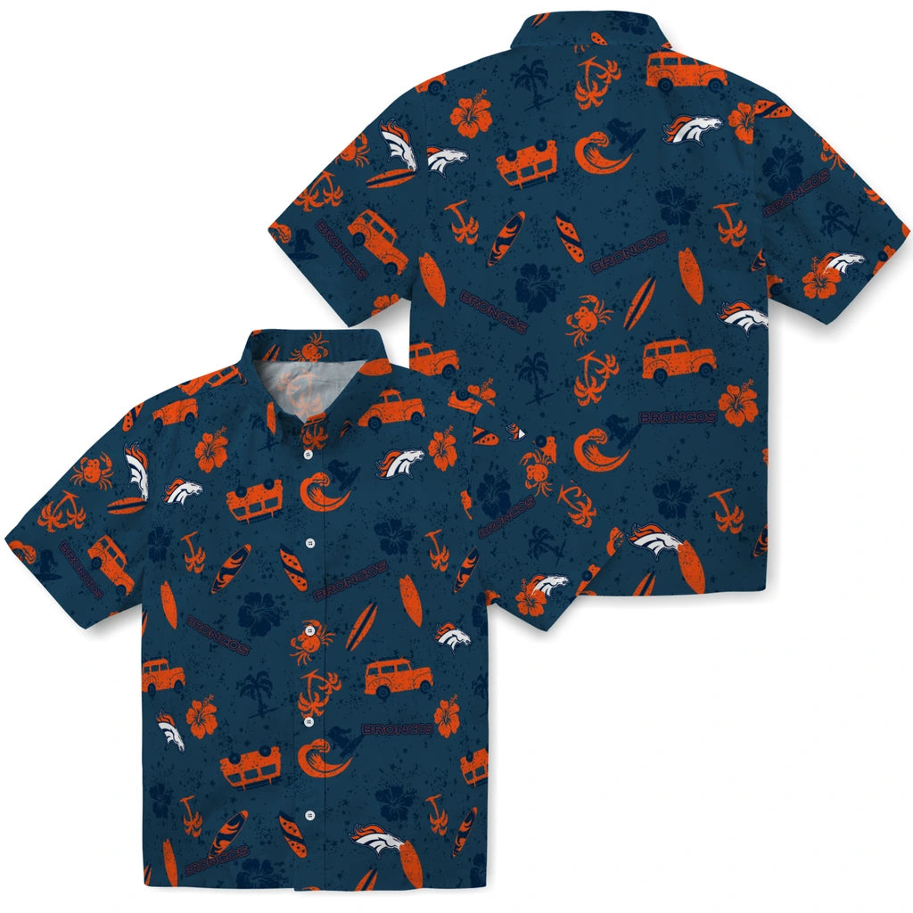 Denver Broncos Hawaiian Shirt - Beach Vibe | Moonbestprint