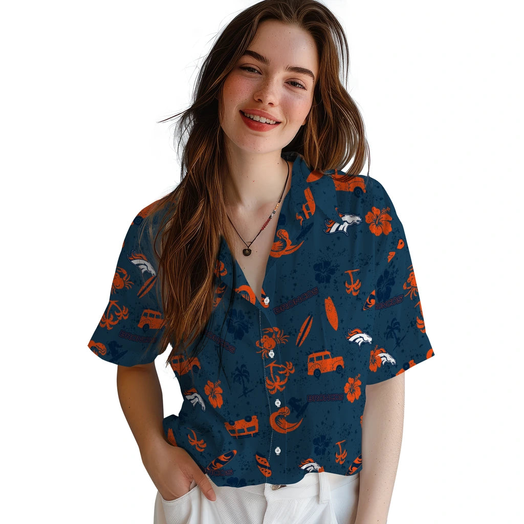 Denver Broncos Hawaiian Shirt - Beach Vibe | Moonbestprint