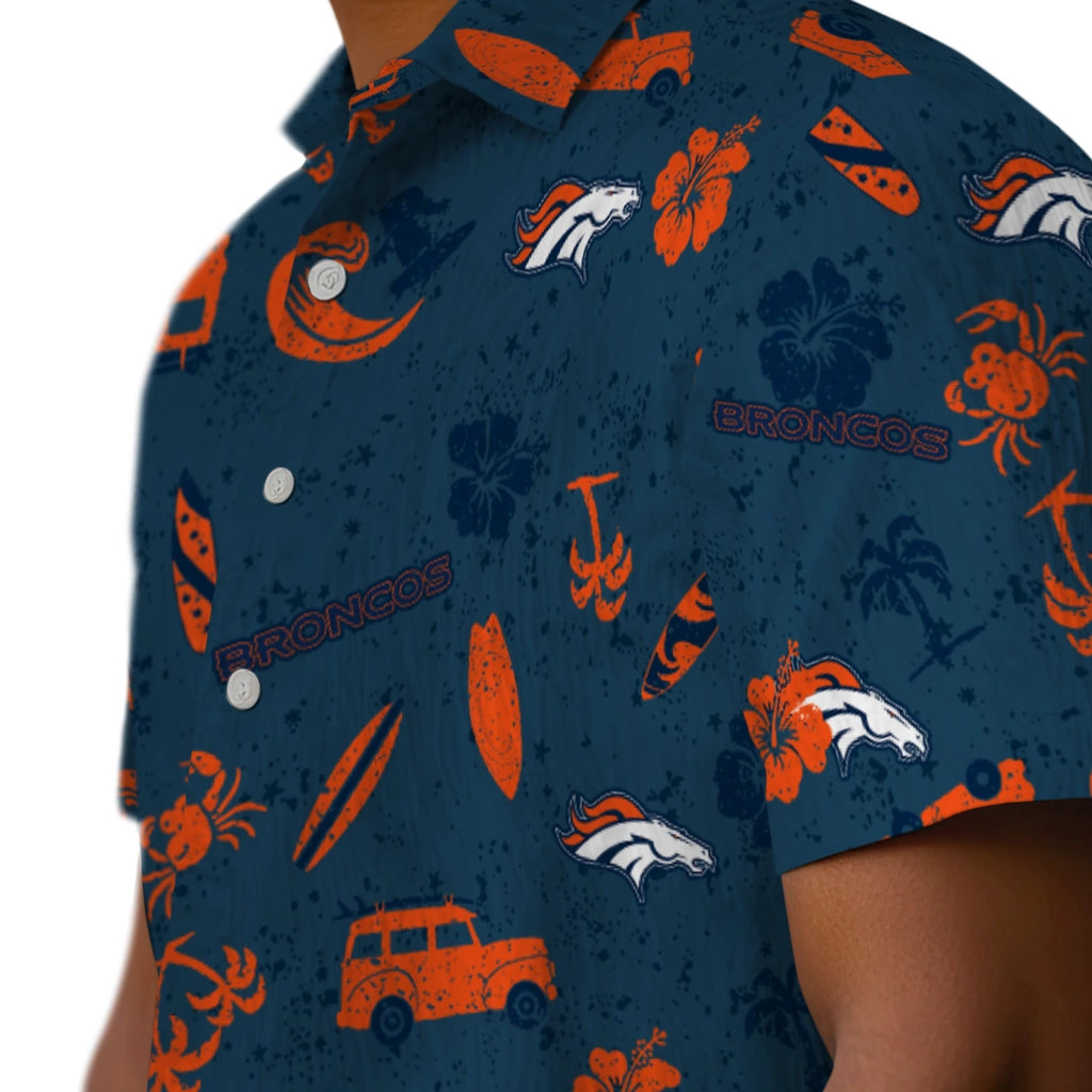 Denver Broncos Hawaiian Shirt - Beach Vibe | Moonbestprint