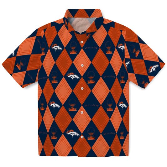 Denver Broncos Hawaiian Shirt - Golfing Plaid | Moonbestprint