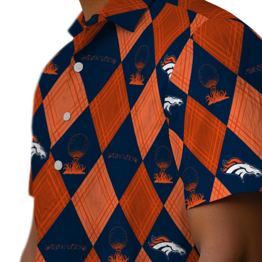 Denver Broncos Hawaiian Shirt - Golfing Plaid | Moonbestprint