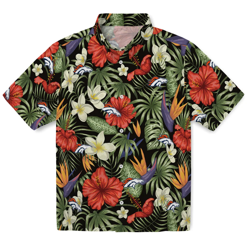 Denver Broncos Hawaiian Shirt - Hawaii Floral Hibiscus | Moonbestprint