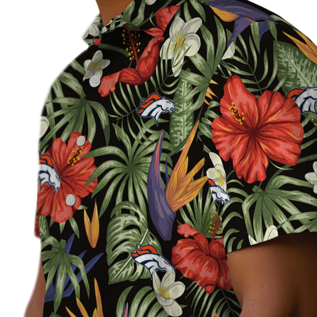 Denver Broncos Hawaiian Shirt - Hawaii Floral Hibiscus | Moonbestprint