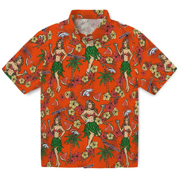 Denver Broncos Hawaiian Shirt - Hawaiian Girls Design | Moonbestprint