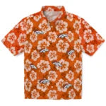 Denver Broncos Hawaiian Shirt - Hibiscus Cluster | Moonbestprint