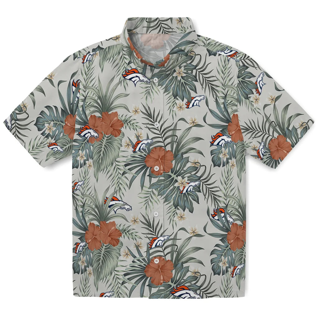 Denver Broncos Hawaiian Shirt - Hibiscus Designs | Moonbestprint