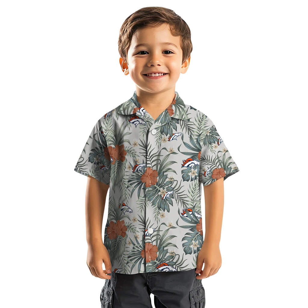 Denver Broncos Hawaiian Shirt - Hibiscus Designs | Moonbestprint