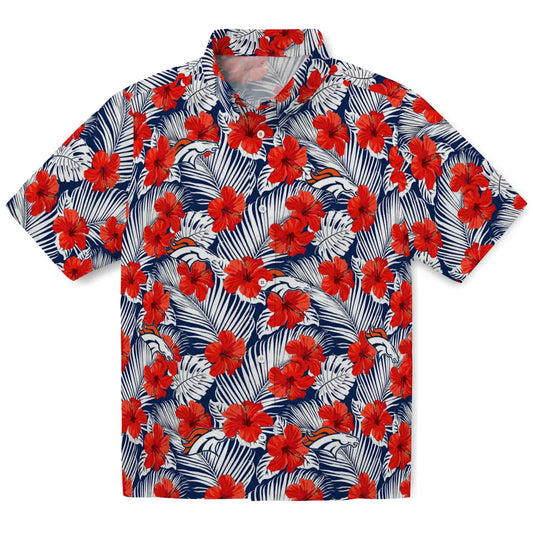 Denver Broncos Hawaiian Shirt - Hibiscus Fiesta | Moonbestprint