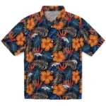 Denver Broncos Hawaiian Shirt - Hibiscus Foliage | Moonbestprint