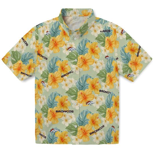 Denver Broncos Hawaiian Shirt - Hibiscus Mood | Moonbestprint
