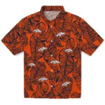 Denver Broncos Hawaiian Shirt - Leaf Outline | Moonbestprint