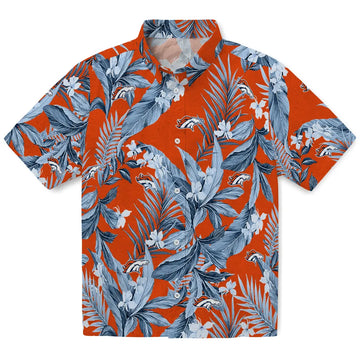 Denver Broncos Hawaiian Shirt - Palm Leaves | Moonbestprint