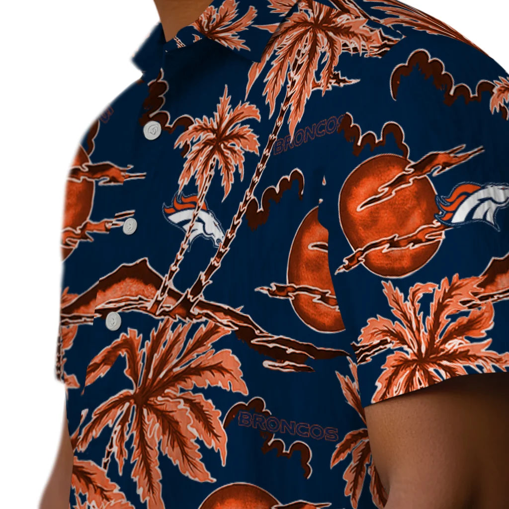 Denver Broncos Hawaiian Shirt - Palm Sunset | Moonbestprint