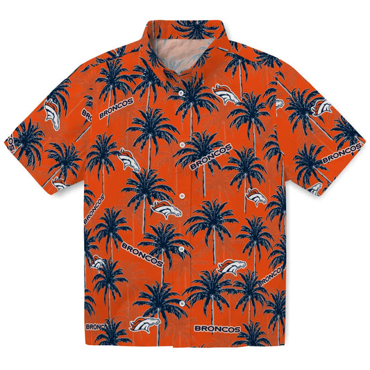 Denver Broncos Hawaiian Shirt - Palm Tree Motif | Moonbestprint