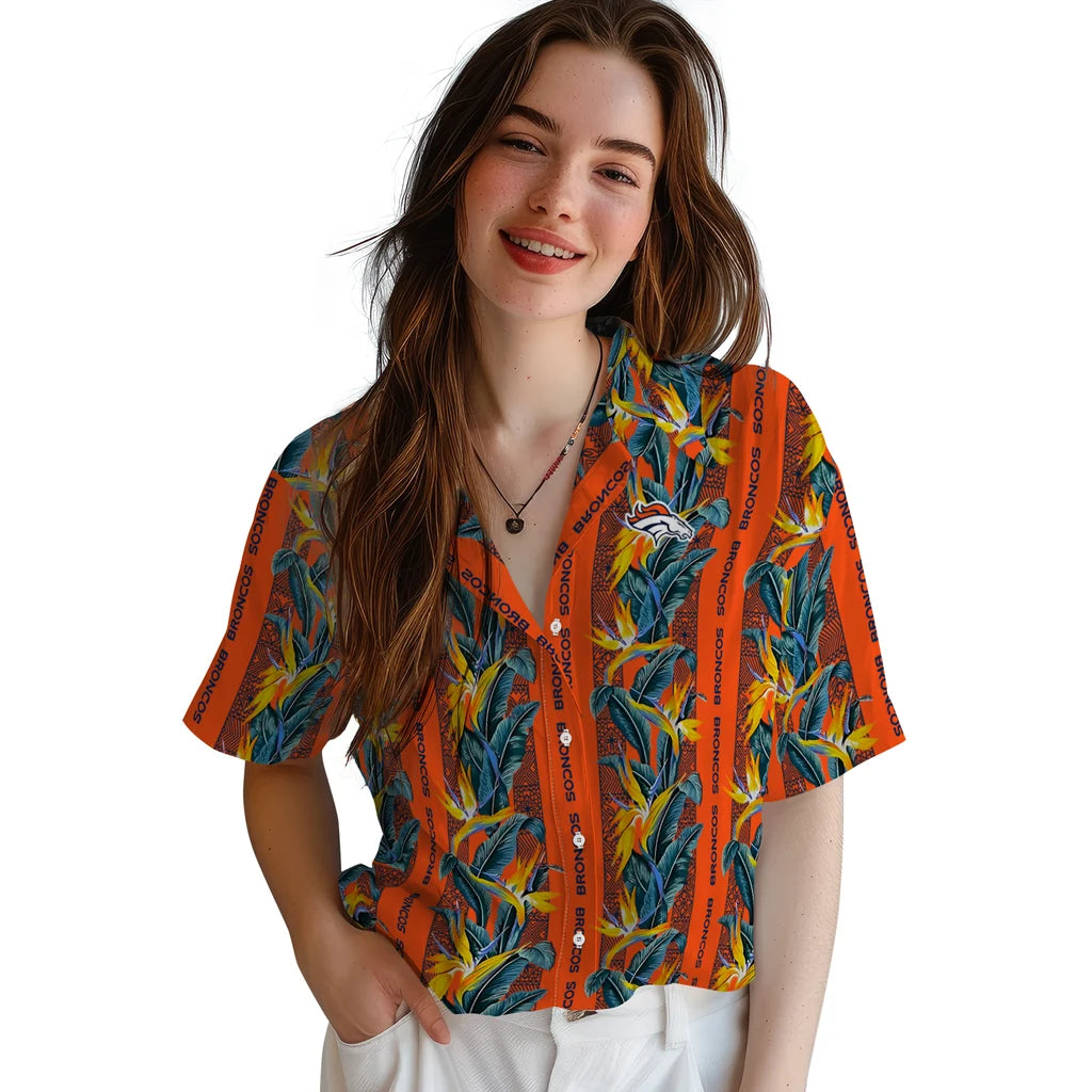 Denver Broncos Hawaiian Shirt - Paradise Vines | Moonbestprint