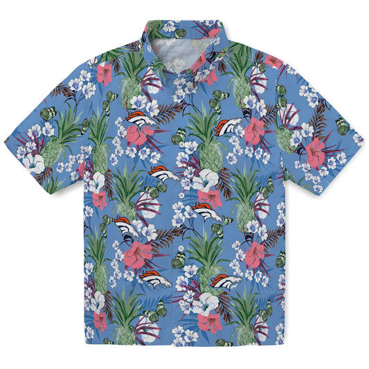 Denver Broncos Hawaiian Shirt - Pineapple Bouquet | Moonbestprint