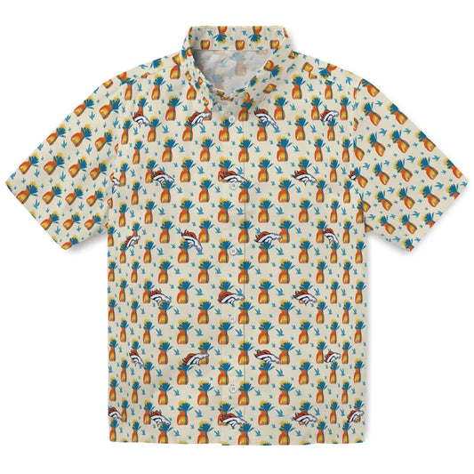 Denver Broncos Hawaiian Shirt - Pineapple Delight | Moonbestprint