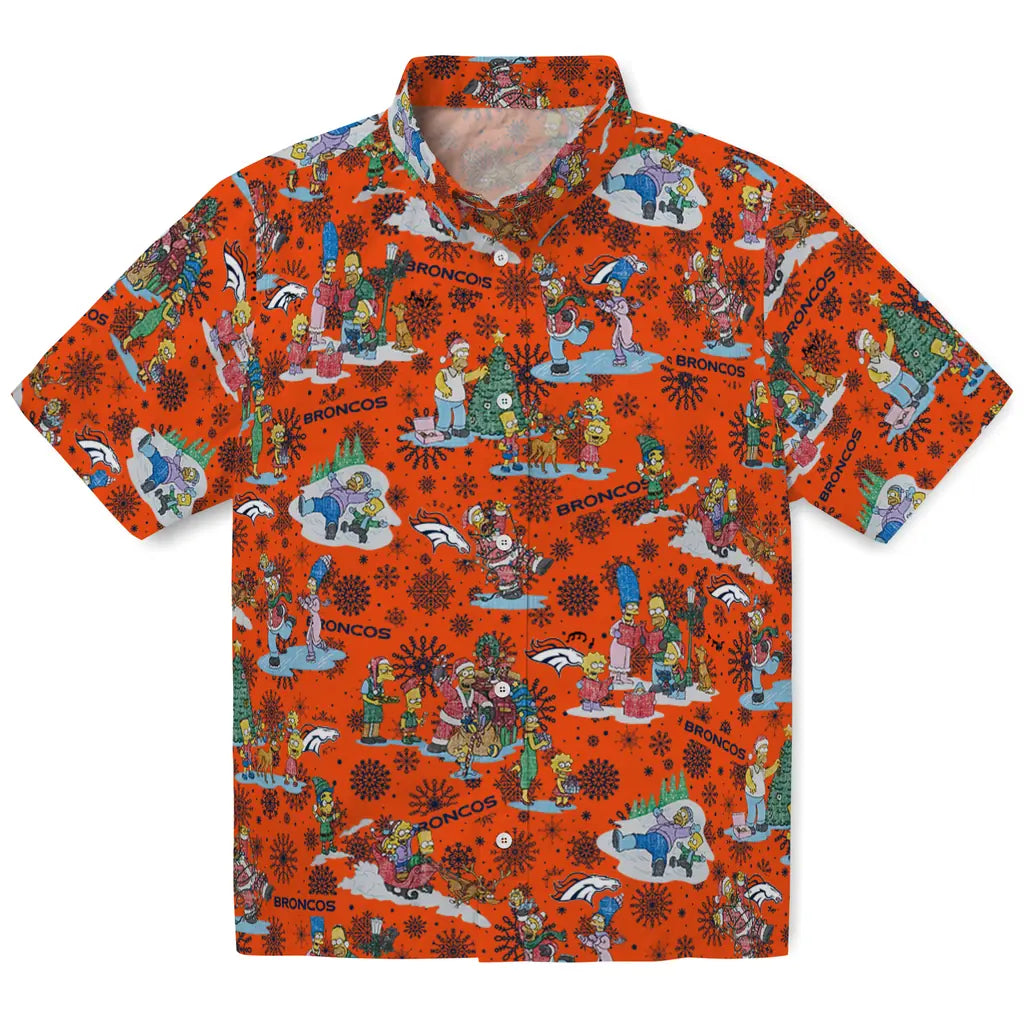 Denver Broncos Hawaiian Shirt - Simpsons Christmas | Moonbestprint