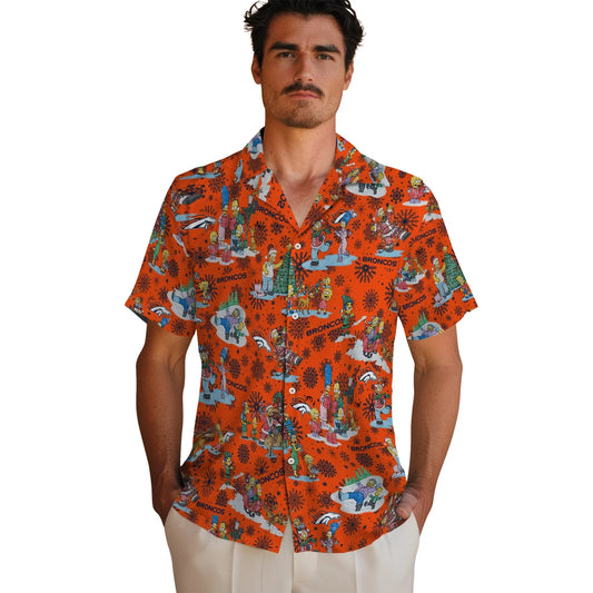 Denver Broncos Hawaiian Shirt - Simpsons Christmas | Moonbestprint