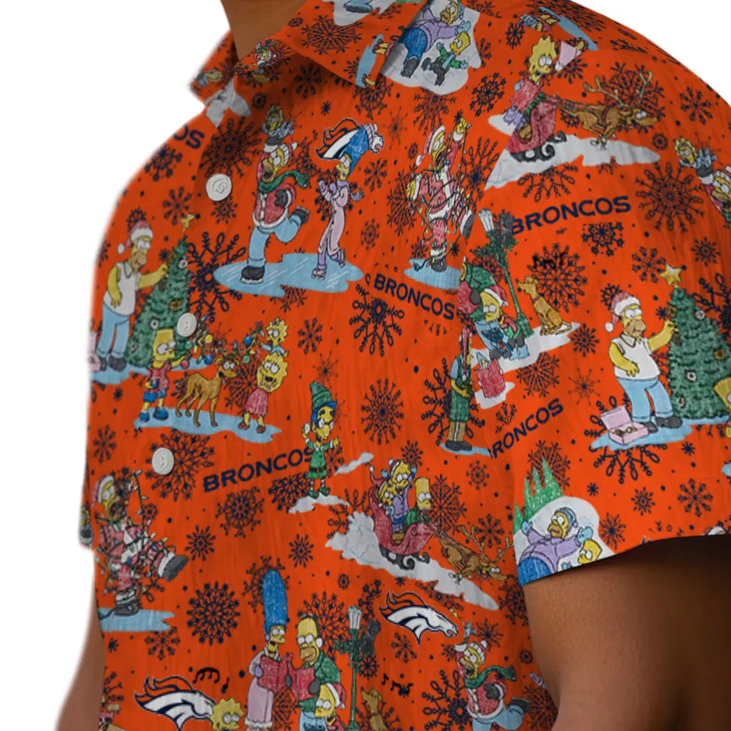 Denver Broncos Hawaiian Shirt - Simpsons Christmas | Moonbestprint