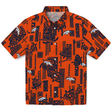 Denver Broncos Hawaiian Shirt - Turtle Lines | Moonbestprint