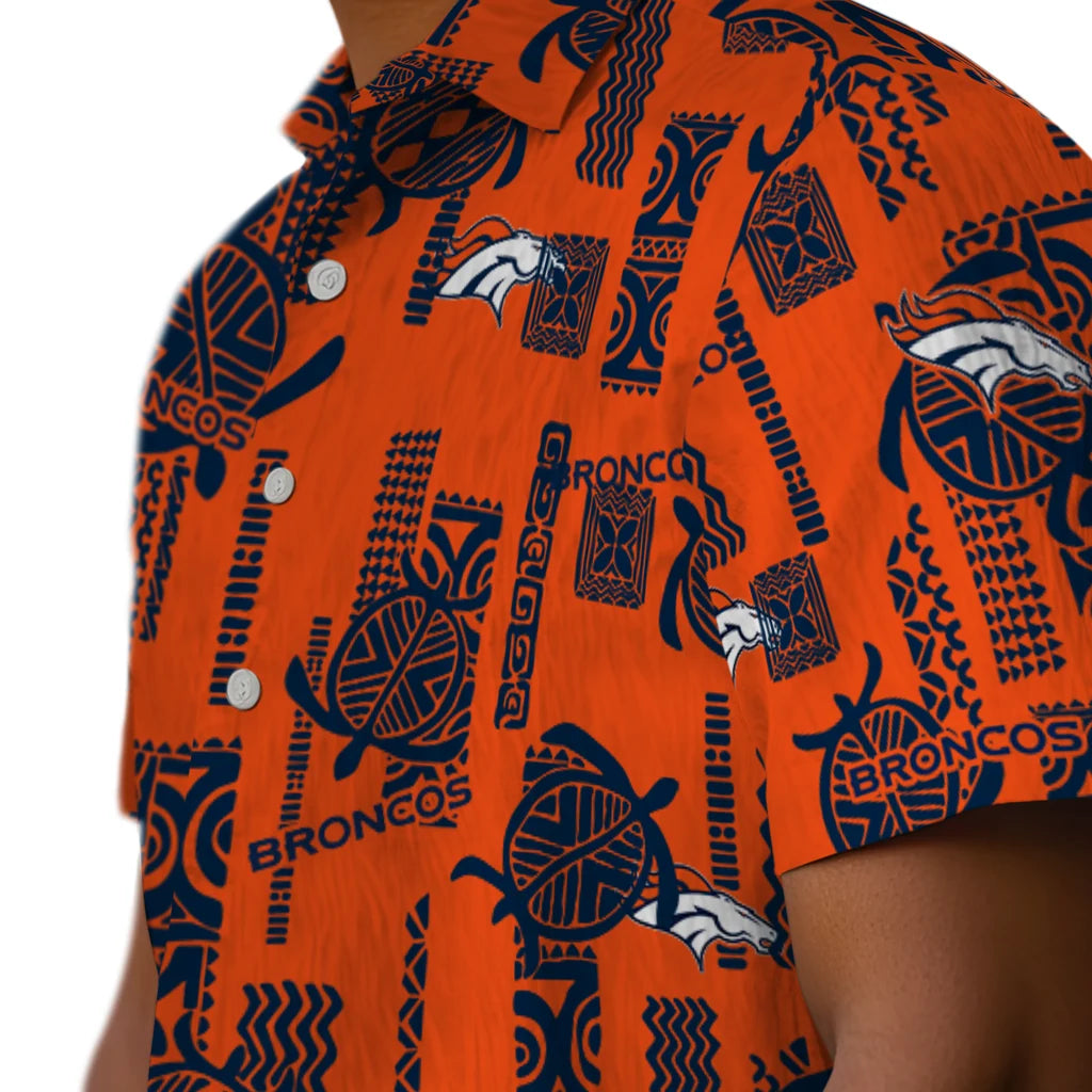 Denver Broncos Hawaiian Shirt - Turtle Lines | Moonbestprint