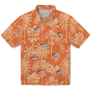 Denver Broncos Hawaiian Shirt - Vintage Palm Tree | Moonbestprint