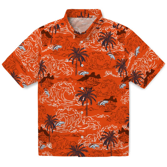 Denver Broncos Hawaiian Shirt - Wave Palm | Moonbestprint
