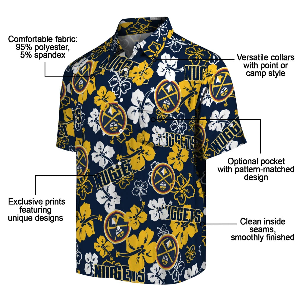 Denver Nuggets Hibiscus Bloom Hawaiian Shirt – Moonbestprint