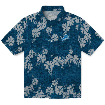 Detroit Lions Hawaiian Shirt - 50th State Flower | Moonbestprint