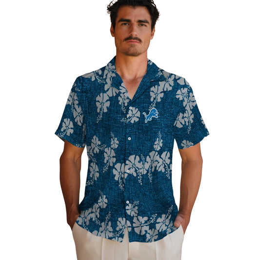 Detroit Lions Hawaiian Shirt - 50th State Flower | Moonbestprint