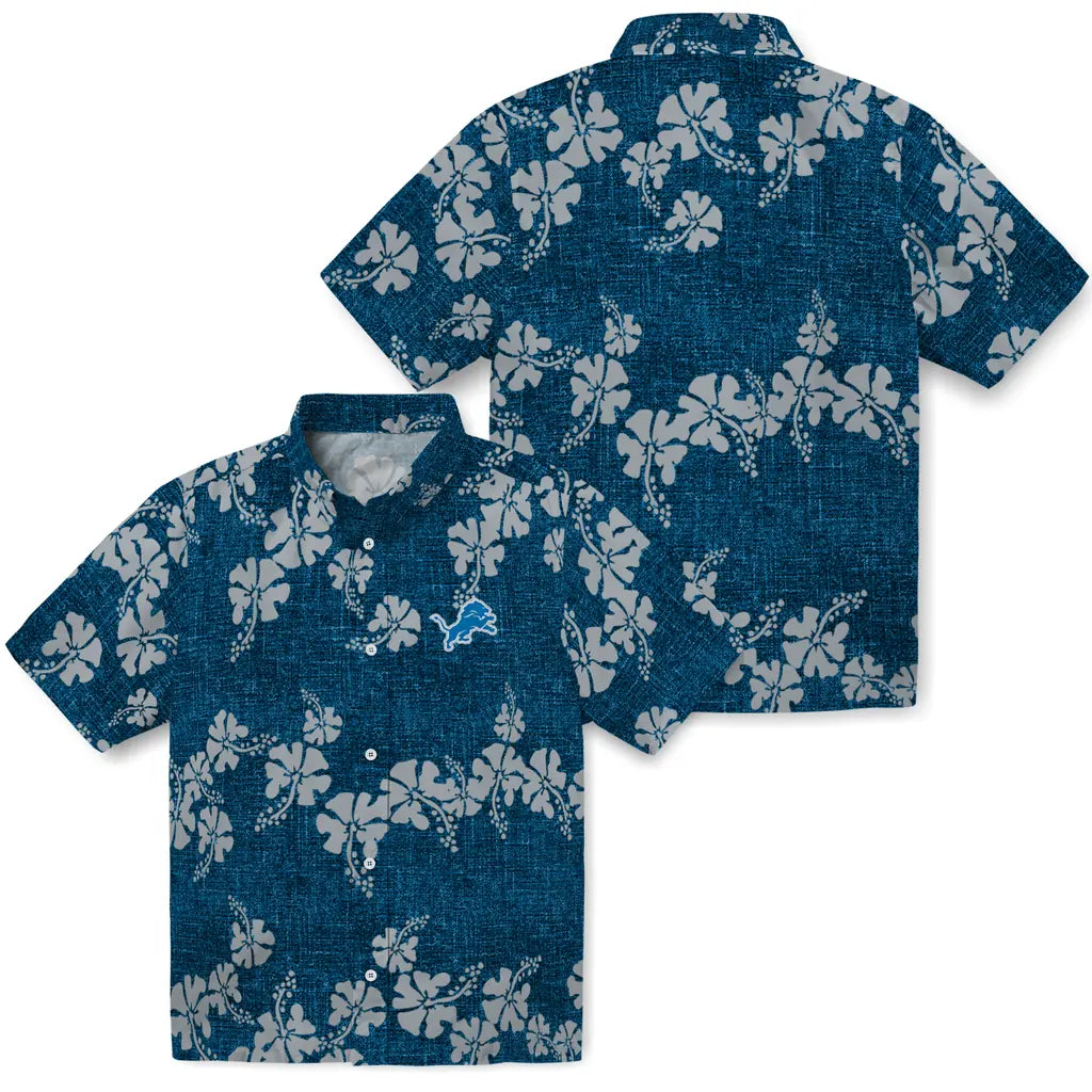 Detroit Lions Hawaiian Shirt - 50th State Flower | Moonbestprint