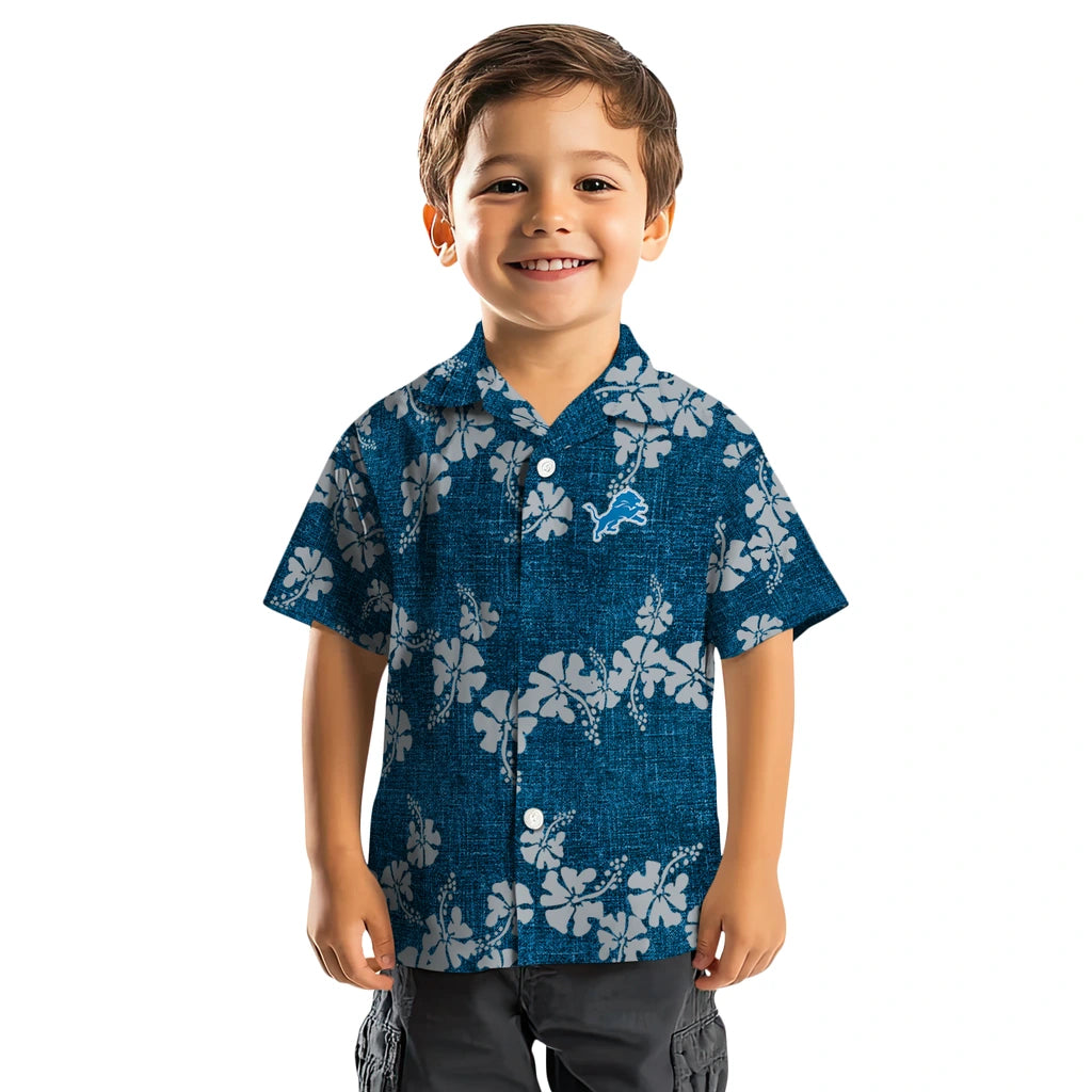Detroit Lions Hawaiian Shirt - 50th State Flower | Moonbestprint