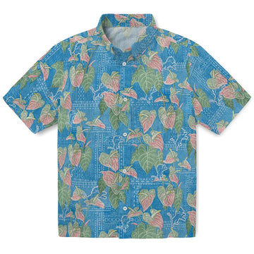 Detroit Lions Hawaiian Shirt - Anthurium Overlay | Moonbestprint