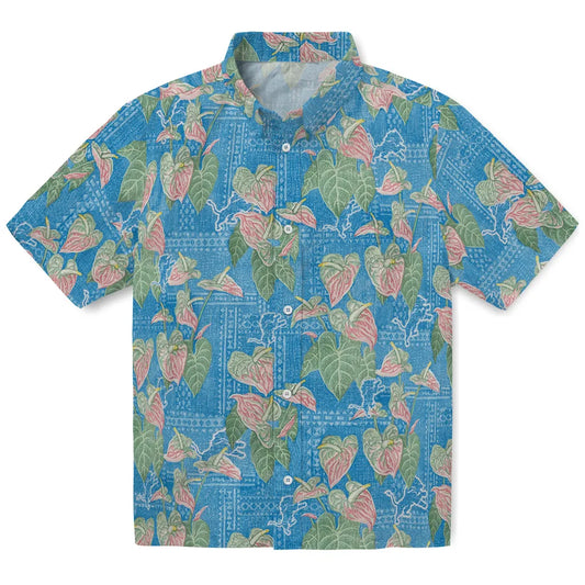 Detroit Lions Hawaiian Shirt - Anthurium Overlay | Moonbestprint