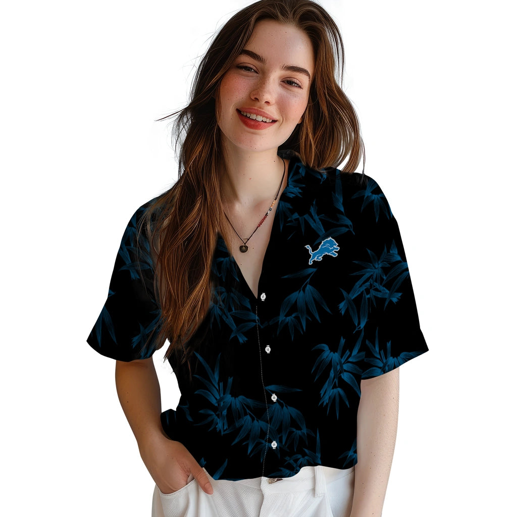 Detroit Lions Hawaiian Shirt - Bamboo Branches | Moonbestprint