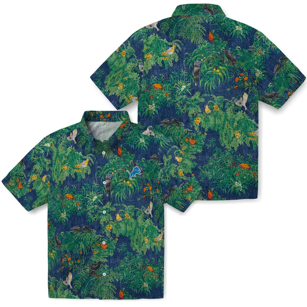Detroit Lions Hawaiian Shirt - Bird Canopy | Moonbestprint