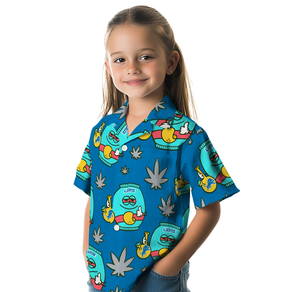 Detroit Lions Hawaiian Shirt - Chill Vibe | Moonbestprint