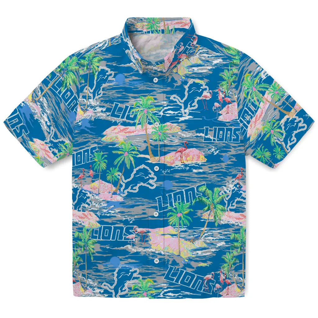 Detroit Lions Flamingo Retreat 2026 Hawaiian Shirt – Moonbestprint