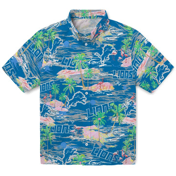 Detroit Lions Flamingo Retreat 2026 Hawaiian Shirt – Moonbestprint
