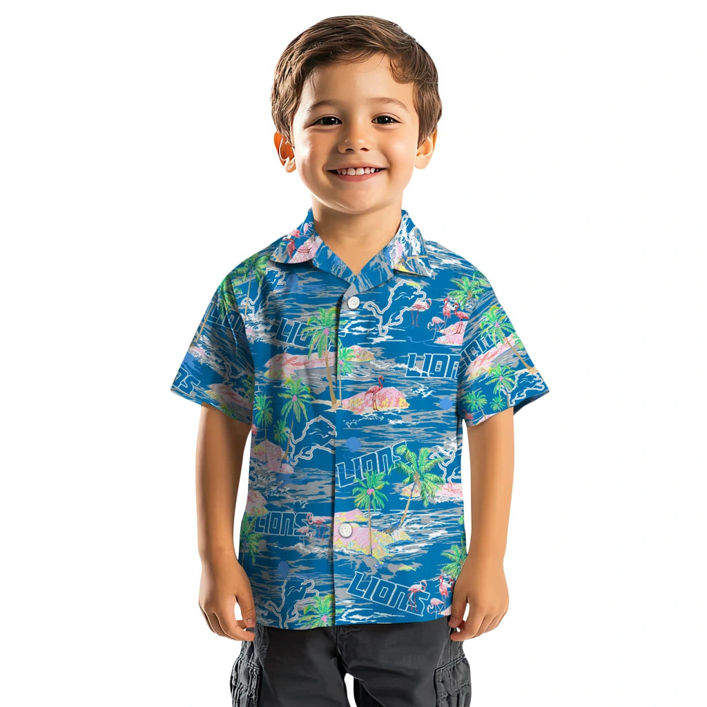 Detroit Lions Flamingo Retreat 2026 Hawaiian Shirt – Moonbestprint