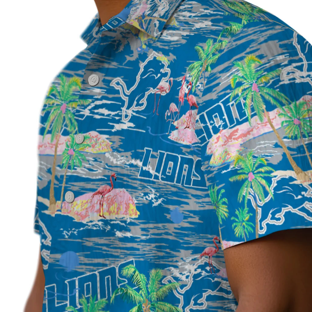 Detroit Lions Flamingo Retreat 2026 Hawaiian Shirt – Moonbestprint