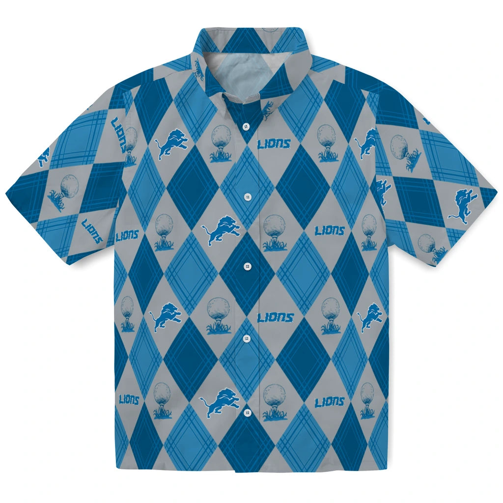 Detroit Lions Hawaiian Shirt - Golfing Plaid | Moonbestprint