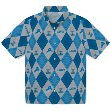 Detroit Lions Hawaiian Shirt - Golfing Plaid | Moonbestprint
