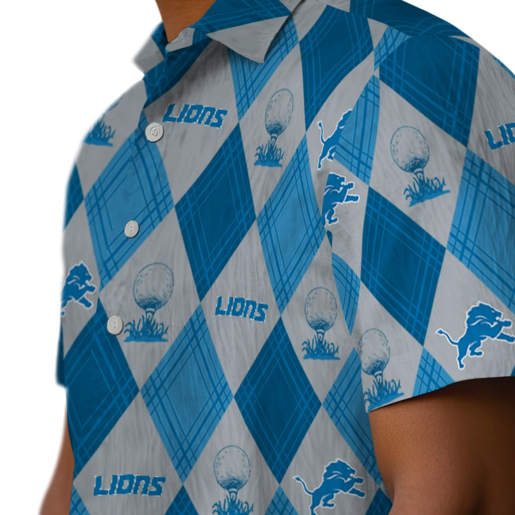 Detroit Lions Hawaiian Shirt - Golfing Plaid | Moonbestprint