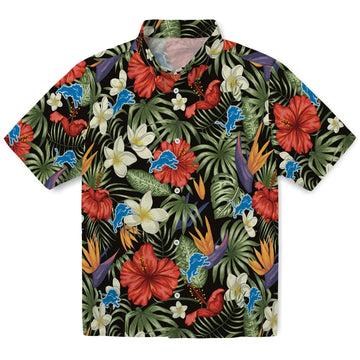 Detroit Lions Hawaiian Shirt - Hawaii Floral Hibiscus | Moonbestprint