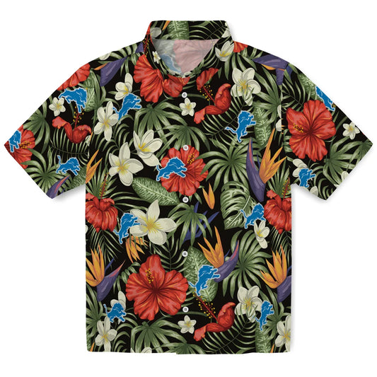 Detroit Lions Hawaiian Shirt - Hawaii Floral Hibiscus | Moonbestprint