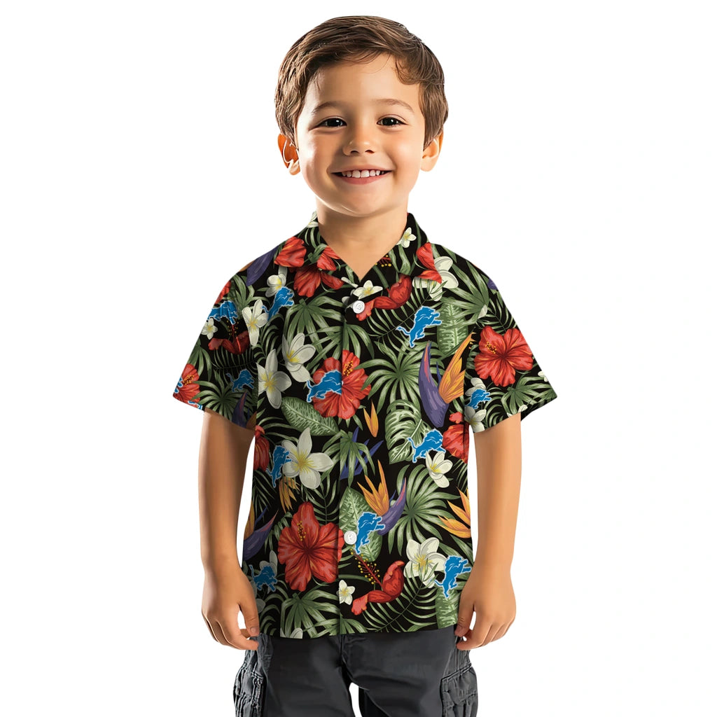 Detroit Lions Hawaiian Shirt - Hawaii Floral Hibiscus | Moonbestprint