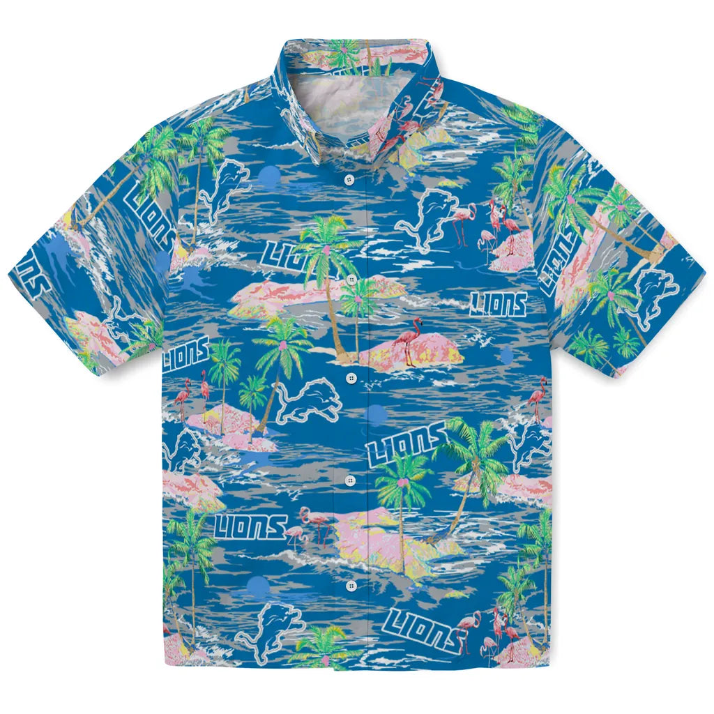 Detroit Lions Hawaiian Shirt - Hawaii Island | Moonbestprint